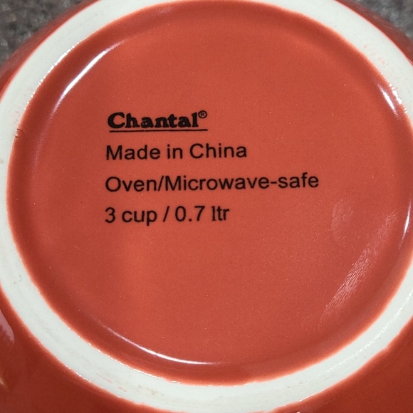 Chantal 2 pc set Bakeware 2 Cup Casserole 3 Cup Serving Bowl Sienna Orange Glaze - Picture 10 of 12